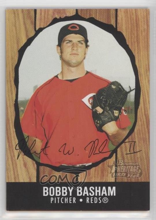 2003 Bowman Heritage Black Facsimile Signature Bobby Basham #218 Rookie RC 1u6