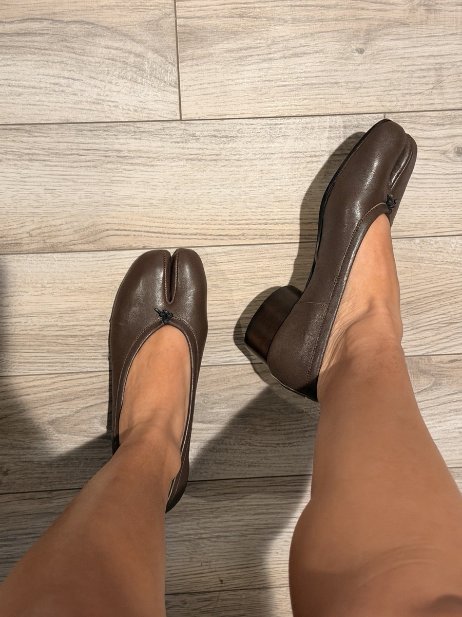 ぱ*り様 Maison Margiela Tabi バレエシューズ ブラウン36 Maison Margiela Brown Tabi Heeled Shoes New Season | eBay
