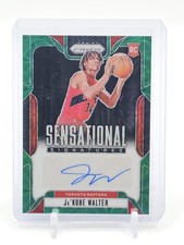 JA'KOBE WALTER 2024-25 PRIZM ROOKIE AUTO GREEN CHOICE RAPTORS /8 Q6529