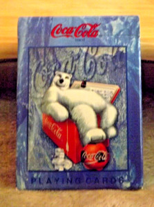 1998 COCA COLA POLAR BEAR PLAYING CARDS WITH BOX PREOWNED COMPLETE