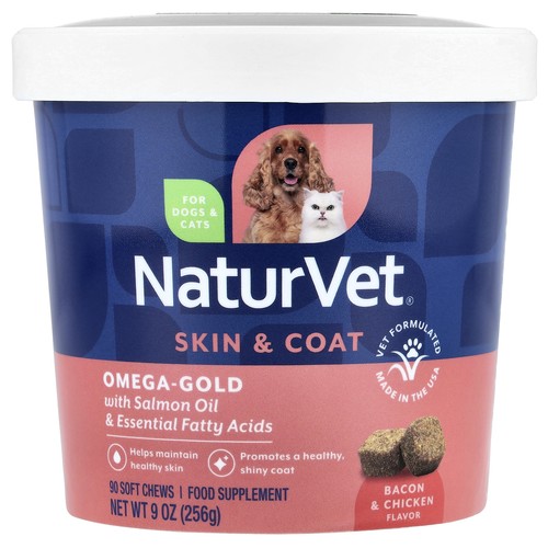 Omega-Gold With Salmon Oil & Essential Fatty Acids, For Dogs & Cats, Bacon &
