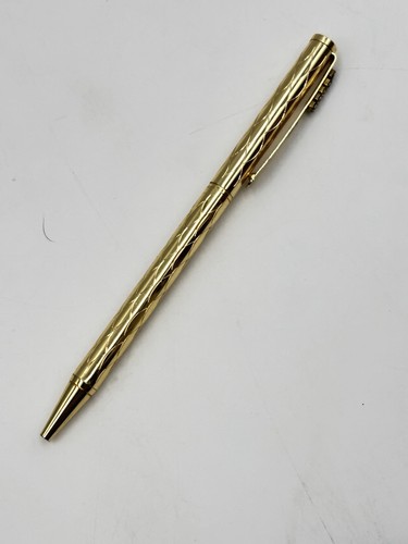 Vintage Crystal, Gold Plated & Rhinestone Studded Pen & Stand Holder Desktop - Picture 6 of 24