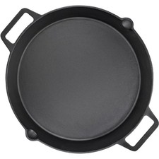 Gusseisen Grillpfanne 40cm rund Ofenfest Gasherd Pfanne Kochgeschirr