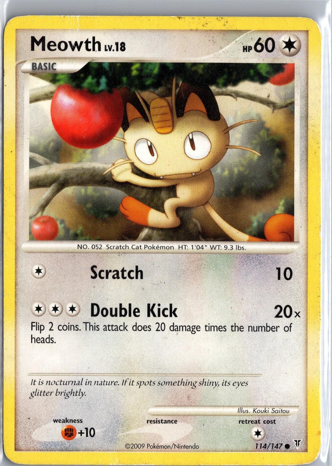 Meowth 114/147 Common Supreme Victors Pokemon Moderately Played