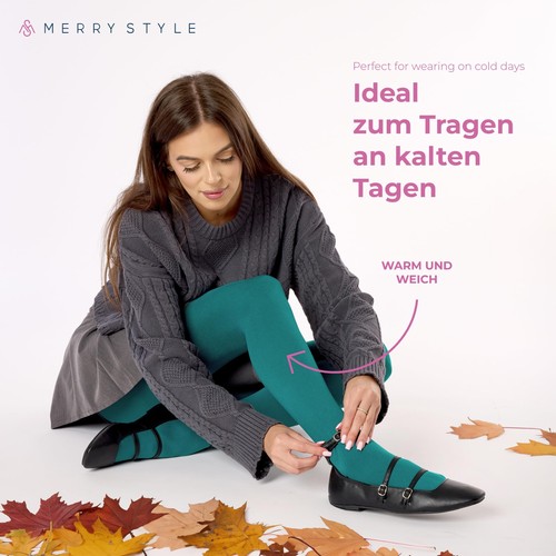 Thermo Strumpfhose Damen Winter Gefütterte Strumpfhose Damen Wärme Tights The... - 第 5/6 張圖片