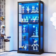 7-tier Display Cabinet Glass Doors Led Rgb Lights Collectibles Figures Shelf 7-tier Display Cabinet Glass Doors Led Rgb Lights Collectibles Figures Shelf