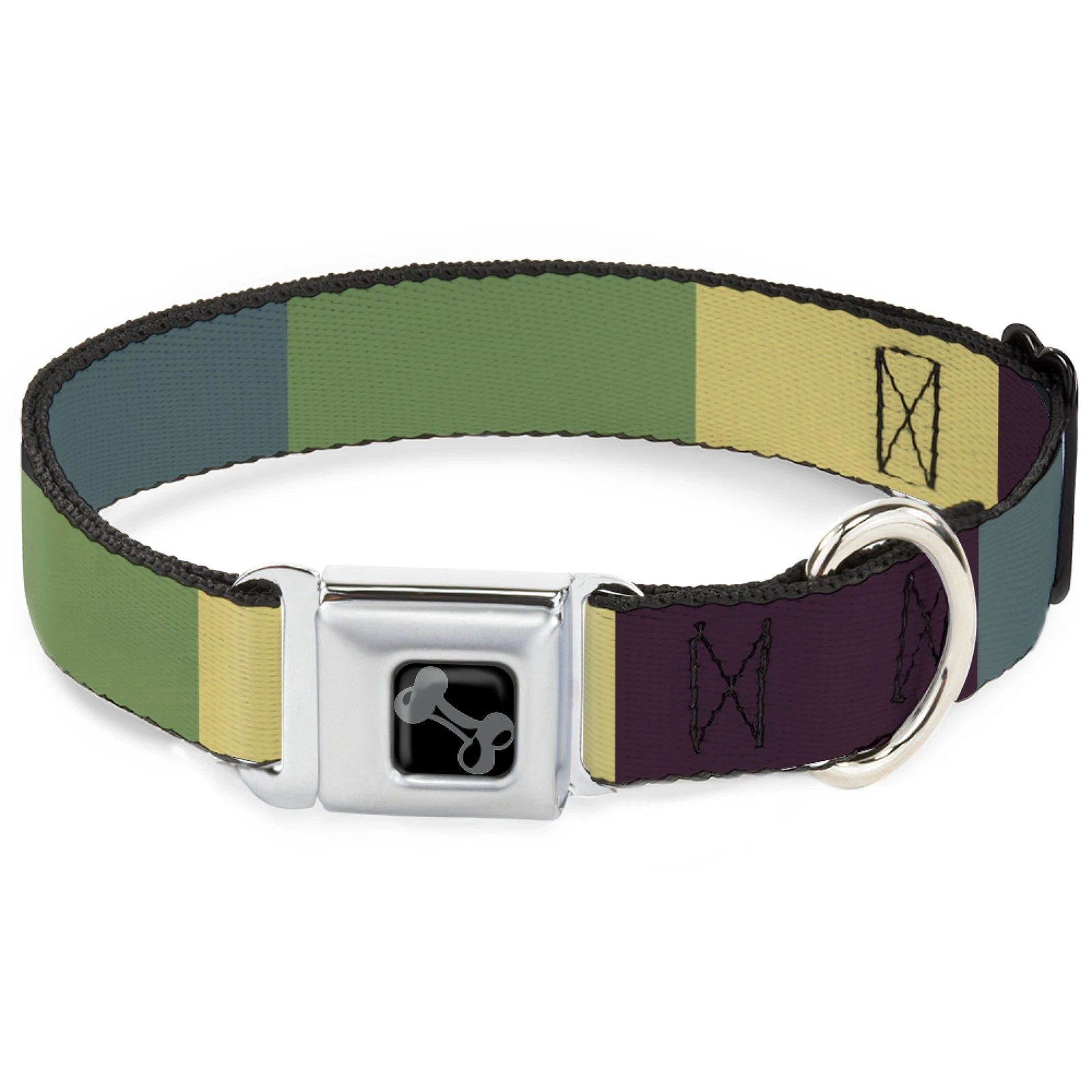 Dog Collar Bone Summer Essentials Color Block 5 WIDE-Large 20-31"