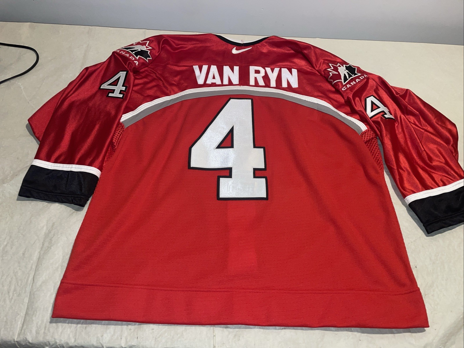 Authentic Mike Van Ryn Nike Team Canada Jersey Clean Men 52 Mic World Juniors 98