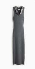 NWT STELLA MCCARTNEY H&M CHAIN-DETAIL RIBBED DRESS XL
