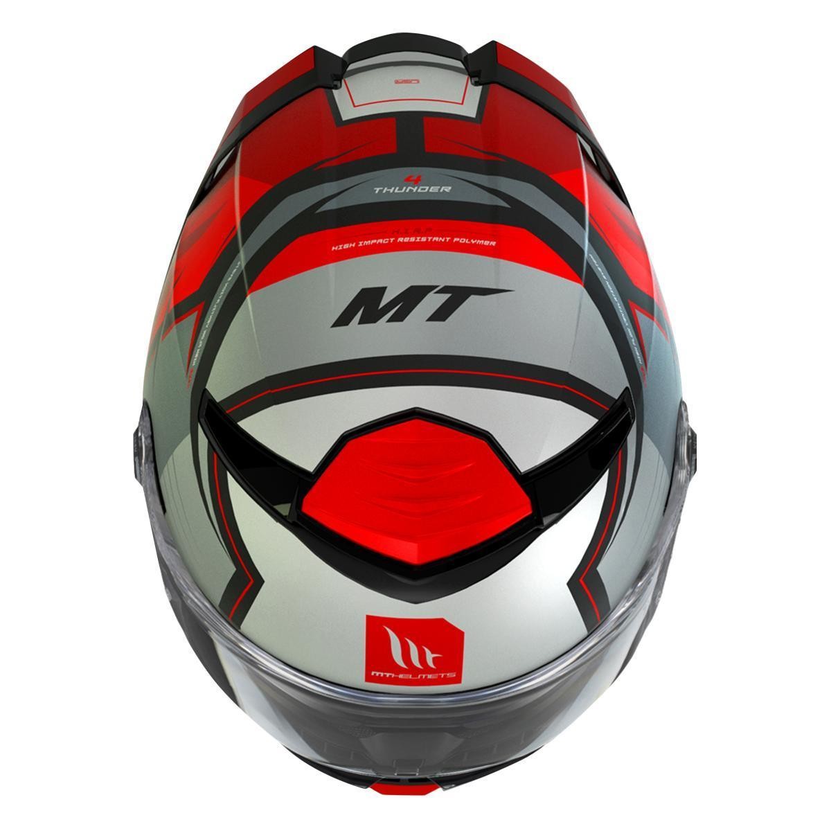 Casque intégral MT Thunder 4 SV Pental B5 gris-rouge mat taille L