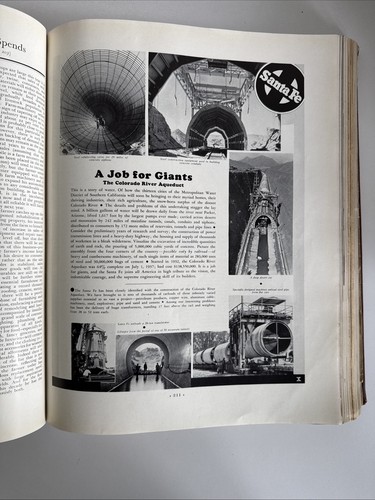 Vtg FORTUNE Magazine July - December 1937 BOUND BOOK 6 Issues Ads Art Vol XVI - Foto 9 di 13