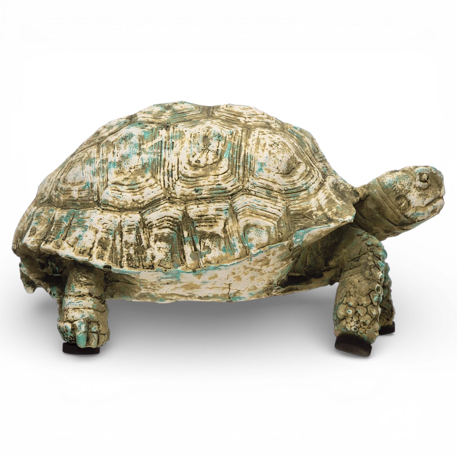 Distressed Verdigris Resin Turtle