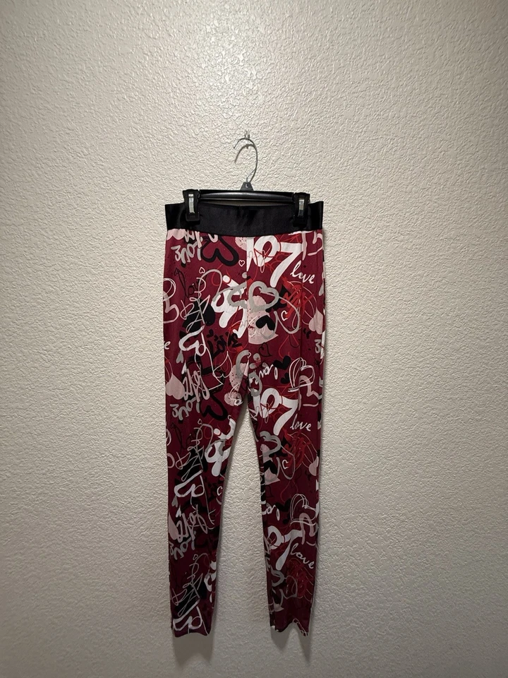 Leggings elásticos con estampado de amor Material Girl Active para mujer - Talla M Foto 2 de 4