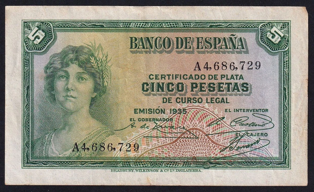 1935 年纸币西班牙纸币| eBay
