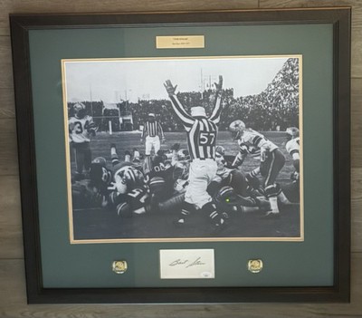 BART STARR Green Bay Packers Signed Autographed Framed Ice Bowl