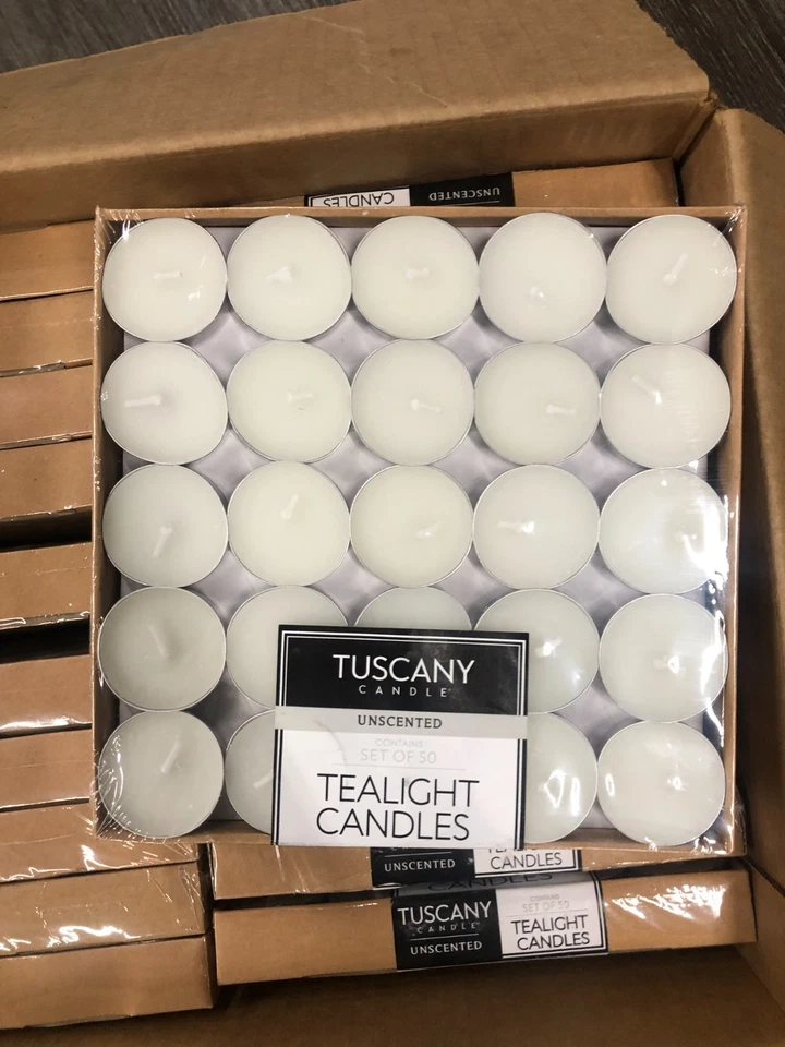 PACK de 20 velas Tealight Toscana sin perfume, 50 cada una Foto 2 de 3