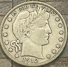1912-D 50C Barber Half Dollar