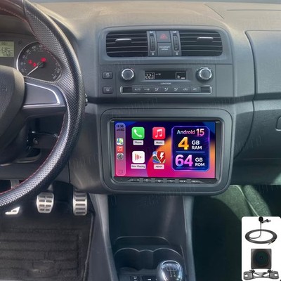 9'' Für Skoda Roomster 2006-2015 4+64GB Autoradio Android 15 Carplay Navi Kamera