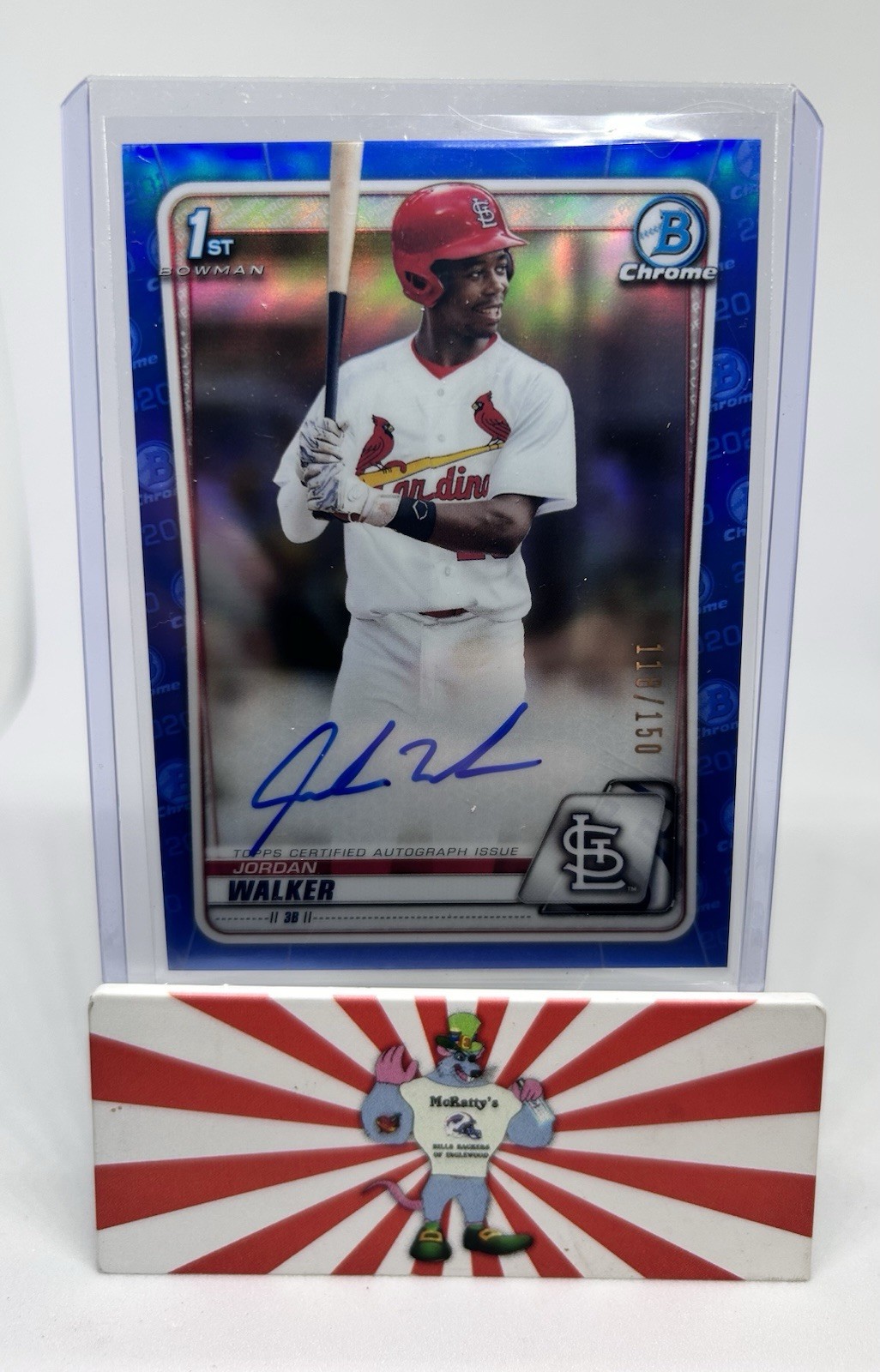 2020 Bowman Draft Jordan Walker True Blue Refractor Auto /150🔥🚀 STL Cardinals