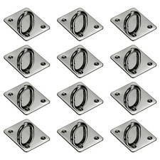 12pcs Phone Ring Holder 0.8" Adhesive Square Cell Phone Ring Finger Grip, Black
