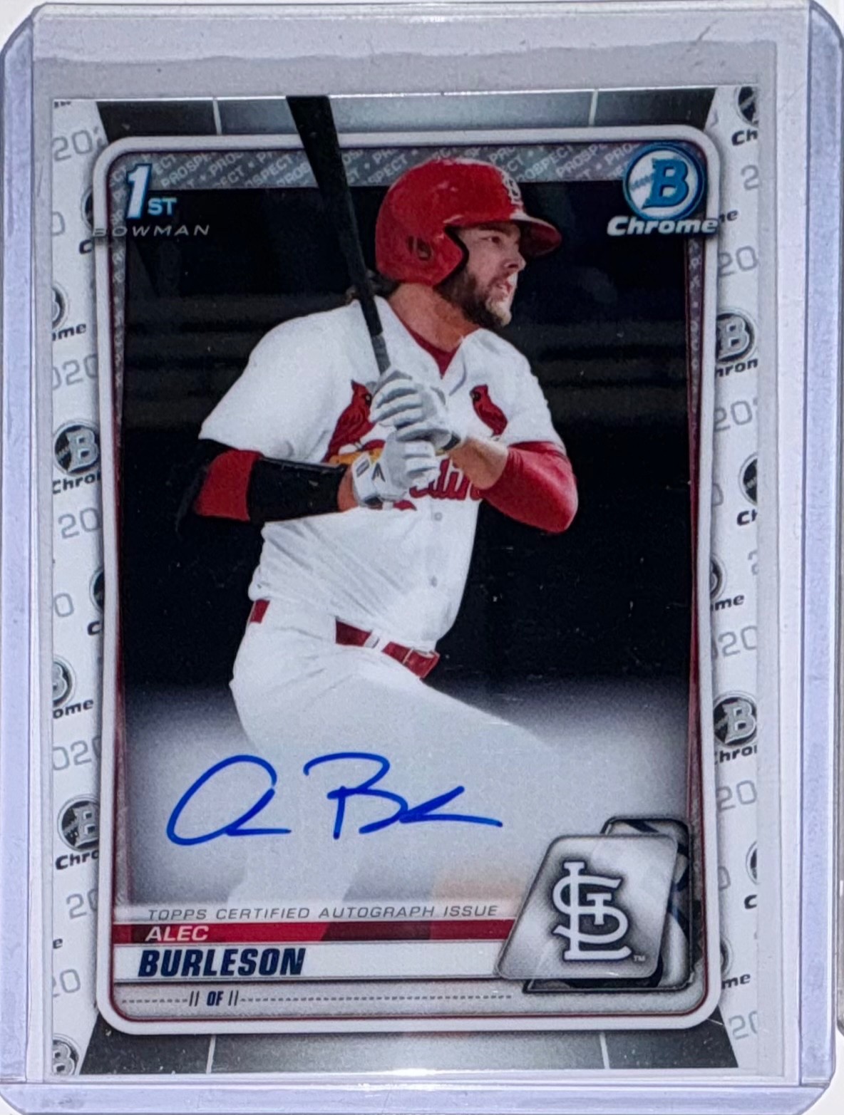 2020 Bowman Chrome Alec Burleson Auto Autograph Rookie RC Card
