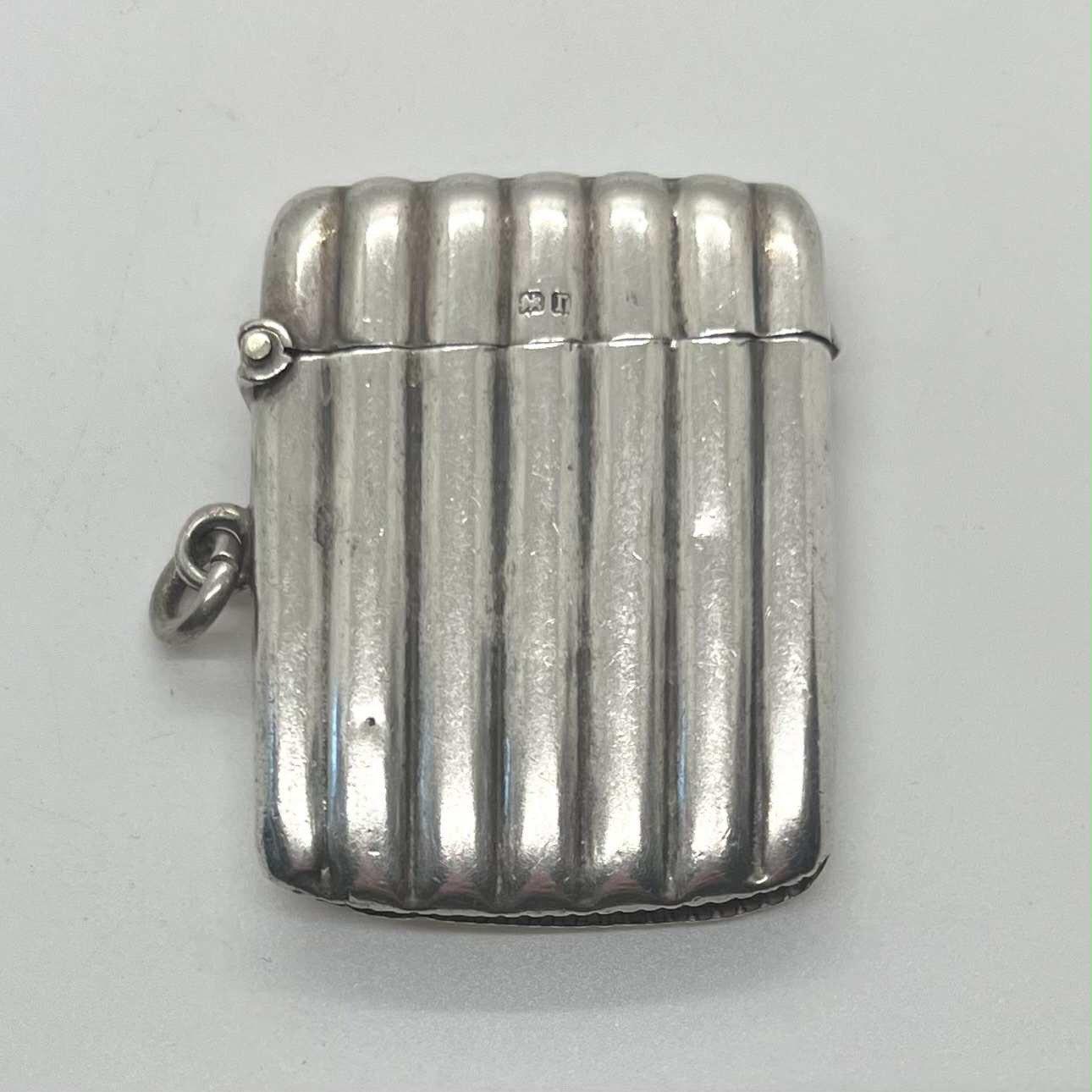 Attractive Solid Silver George V Vesta Case Birmingham 1912 T Heatley