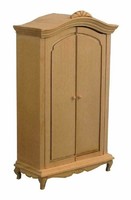 Puppenhaus FranzöSisch Stil Bare Holz Schrank Wardrobe Miniatur Schlafzimmer