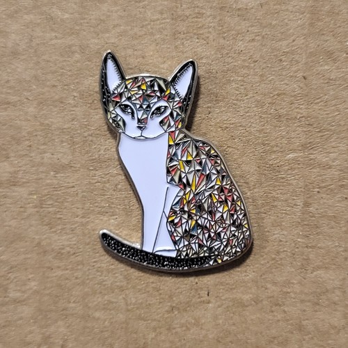 Gingiber: Retired Mosaic Cat Enamel Pin