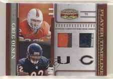 2007 Donruss Gridiron Gear Combo Jerseys Prime 10/50 Greg Olsen #PT-13 3c7