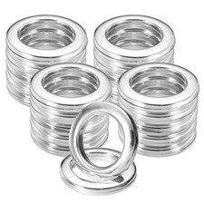 Curtain Grommets 20 Pack 1.65" 42mm ID Bright Silver Low Noise