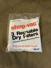 Shop-Vac 90107 Genuine S Reusable Dry Disc Filter Mounting Ring 3 Pk 901-07-00