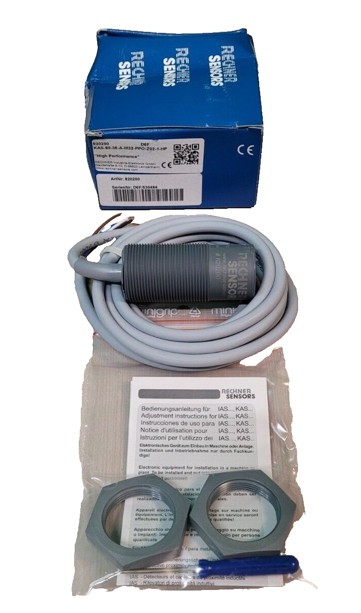 RECHNER CAPACITIVE PROXIMITY SENSOR KAS-80-35-A-M32-PPO-Z02-1-HP