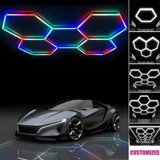 24V - 220V LED Hexagon Garage Lights LED Ceiling Lamp for Workshop Warehouse Gym