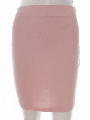 ZONE BLEUE Damen Minirock Gr. S Rosa Acryl 3/4 Ärmel Logo Kurz