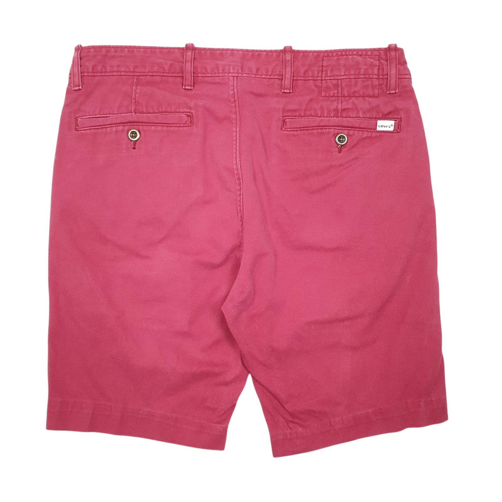 LEVIS Slim Burgundy Chino Cotton Shorts Mens W34 image 3