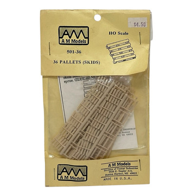 AM MODELS HO SCALE 36 PALLETS SKIDS 501-36