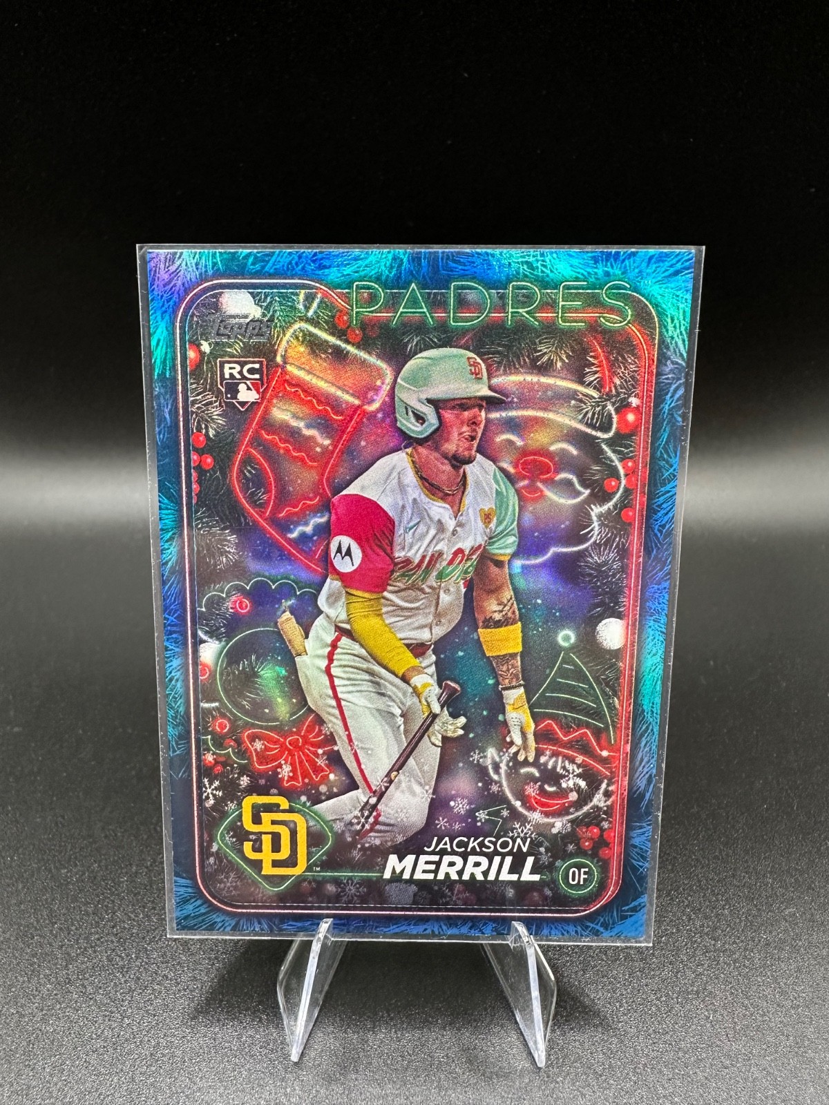 2024 Topps Holiday - Jackson Merrill #H160 Blue Metallic Holiday Tree (RC)
