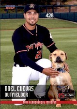 2017 Albuquerque Isotopes Choice 14 Noel Cuevas Manati Puerto Rico Baseball Card