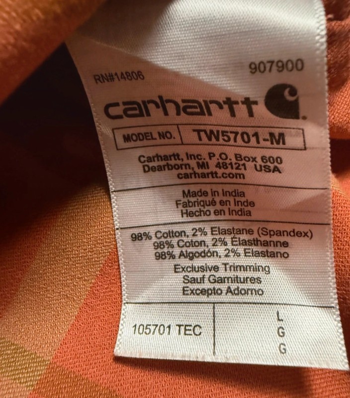 Carhartt relaxed fit short sleeved check shirt size L image 6