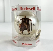 New Vintage 1988 Norman Rockwell Dave Grossman Christmas 3" Ornament Series #14