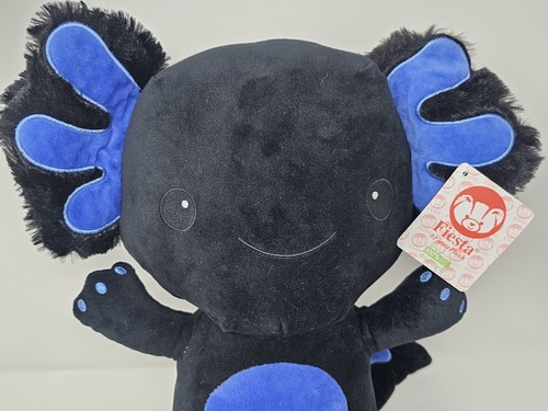 Black Axolotl Plush 9” Fiesta Toys Axie Limited Edition Stuffed Animal Cute Kawa - Picture 2 of 7