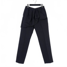 Dries Van Noten Tapered Cotton Linen Pants Navy Size 36