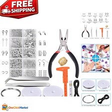 Jewelry Making Supplies Kit with Beading Wires Jewelry Findings Pliers for Ad...