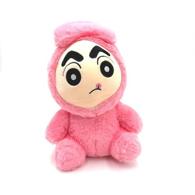 Crayon Shin-chan Plush 8'' Pink Wani-yama-san Dinosaur Costume Kawaii Anime Toy