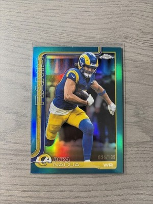 2025 Topps Chrome - Puka Nacua #166 Aqua Refractor /199