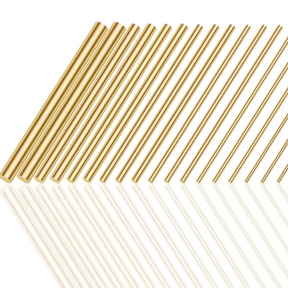 Solid Brass Rod Bar Sturdy DIY Smooth Surface Round 50cm Length Lathe Bar Stick For Ship RC 0.8mm - View #2