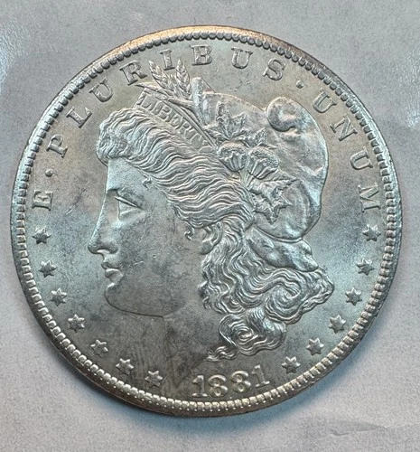 1881 CC MORGAN DOLLAR! GEMBU+++ BLAST WHITE BLAZER$$ KNOCKOUT PIECE! NR #P64663