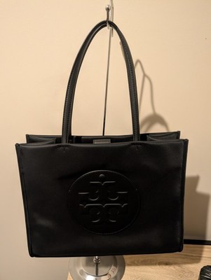 Tory Burch Small Ella Nylon Tote- Black- Style 164757 EUC