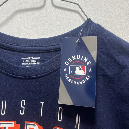 Houston Astros MLB Genuine Merchandise Navy Blue Shirt Youth Medium 10/12 NEW - Picture 3 of 5