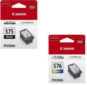 2 CARTUCCE CANON ORIGINALI PG575 CL576 NERO + COLORE  GARANZIA CANON 🔴